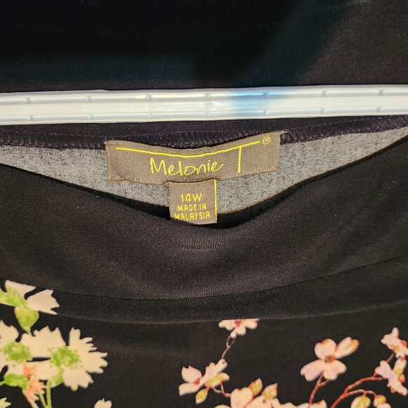 Colorful Flower Print Dress on Black Background - Picture 8 of 8